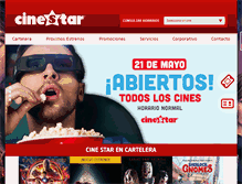 Tablet Screenshot of cinestar.cl